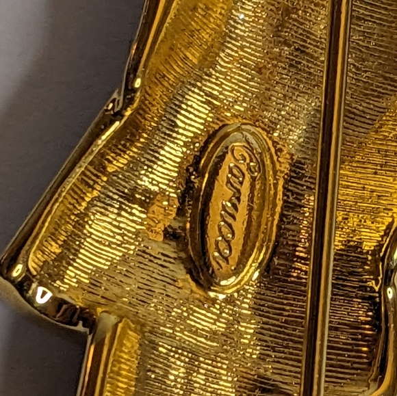 RARE Vintage Carucci Pierrot Harlequin Clown Brooch – Enamel & Rhinestones, 2.5” - Picture 4 of 11